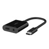 Belkin Adaptateur USB-C vers Jack et USB-C pour charge (Noir)