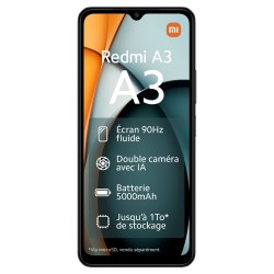 Achetez Xiaomi Redmi A3 Noir - 4 Go RAM / 128 Go - Écran 6,71 pouces - 5000mAh - 5G